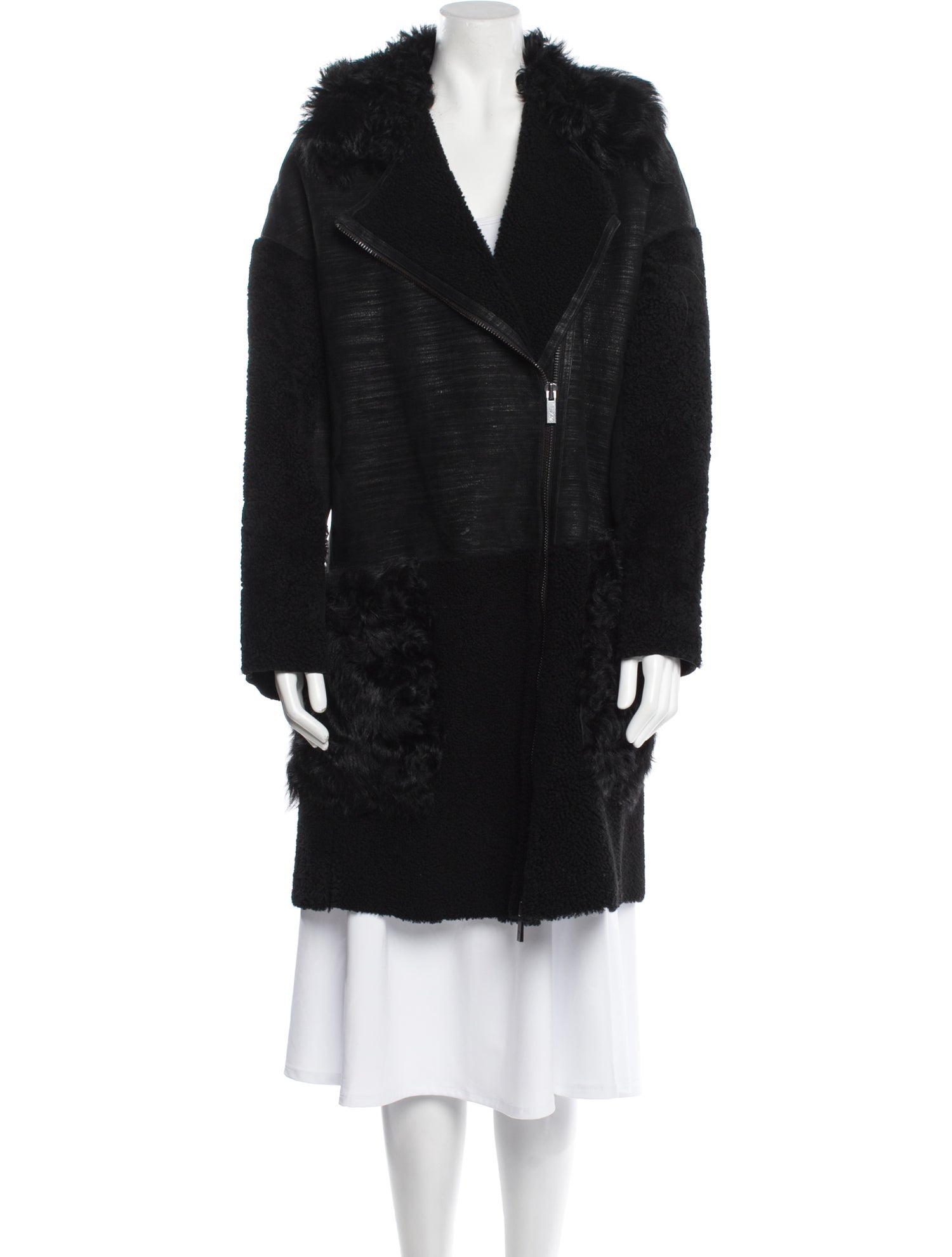 ZAC Zac Posen Shearling Fur Coat