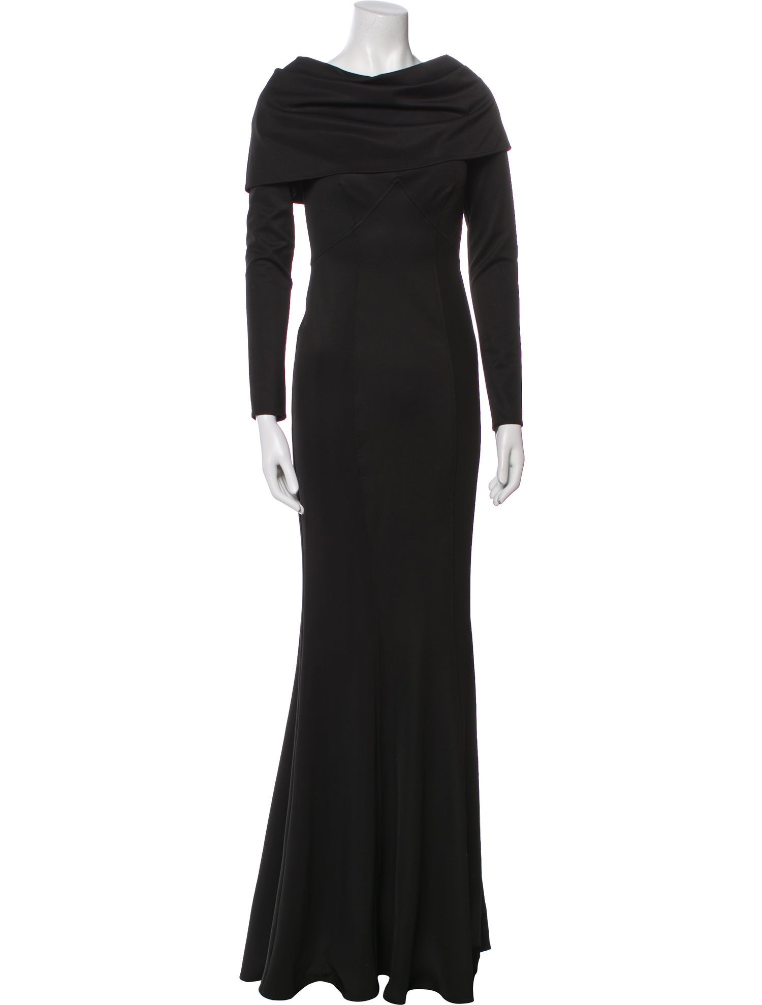 ZAC Zac Posen Cowl Neck Long Dress