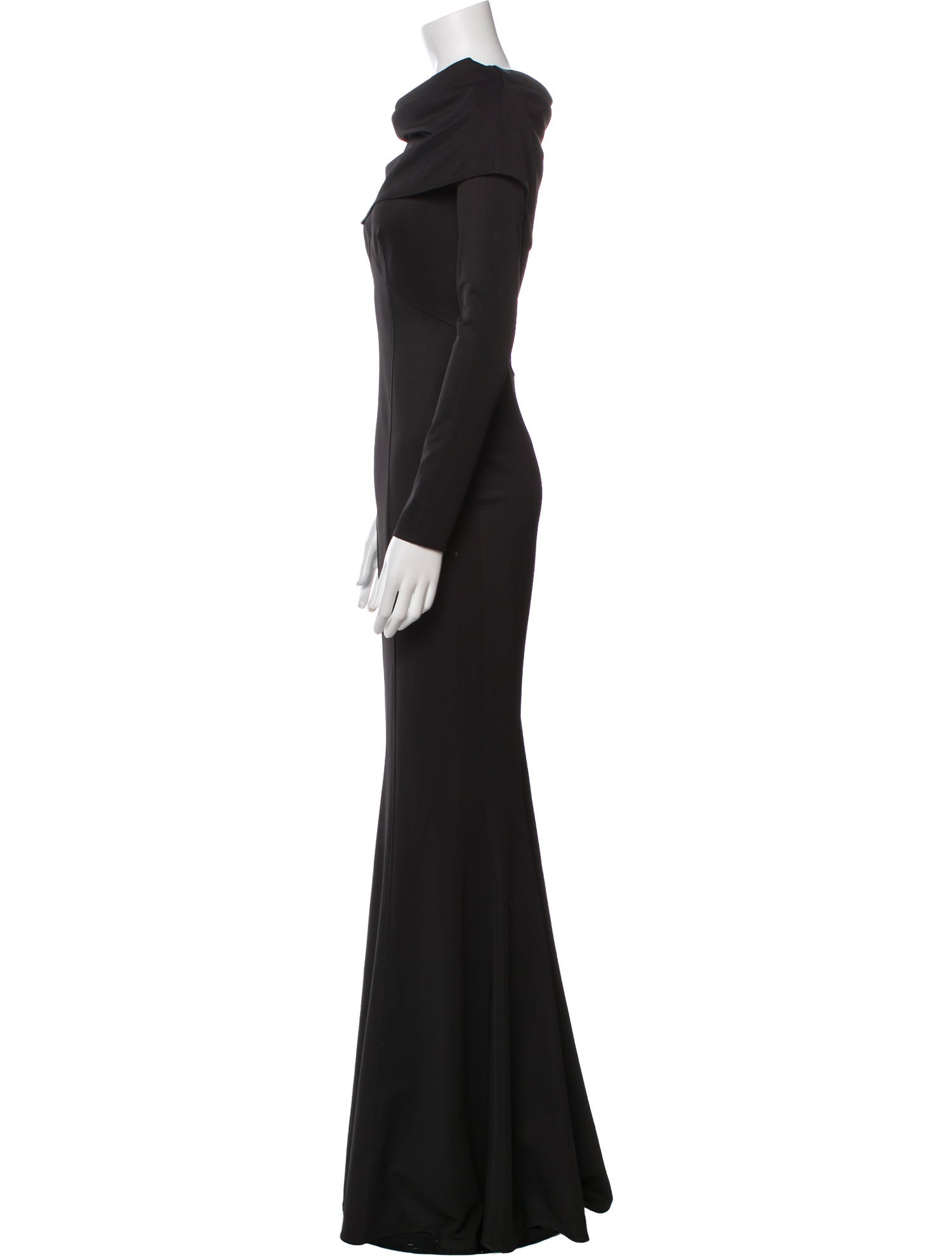 ZAC Zac Posen Cowl Neck Long Dress
