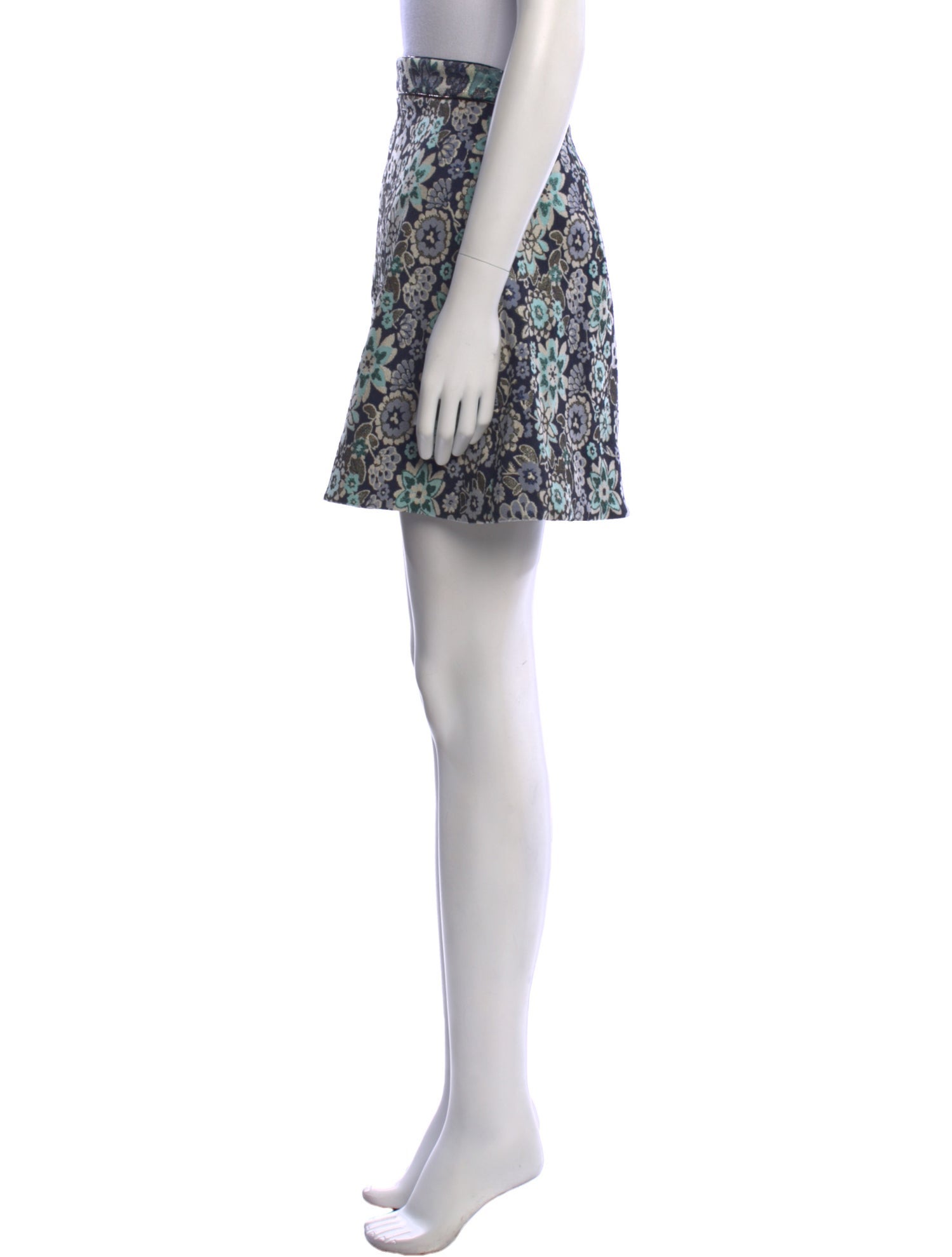 ZAC Zac Posen Floral Print Mini Shorts