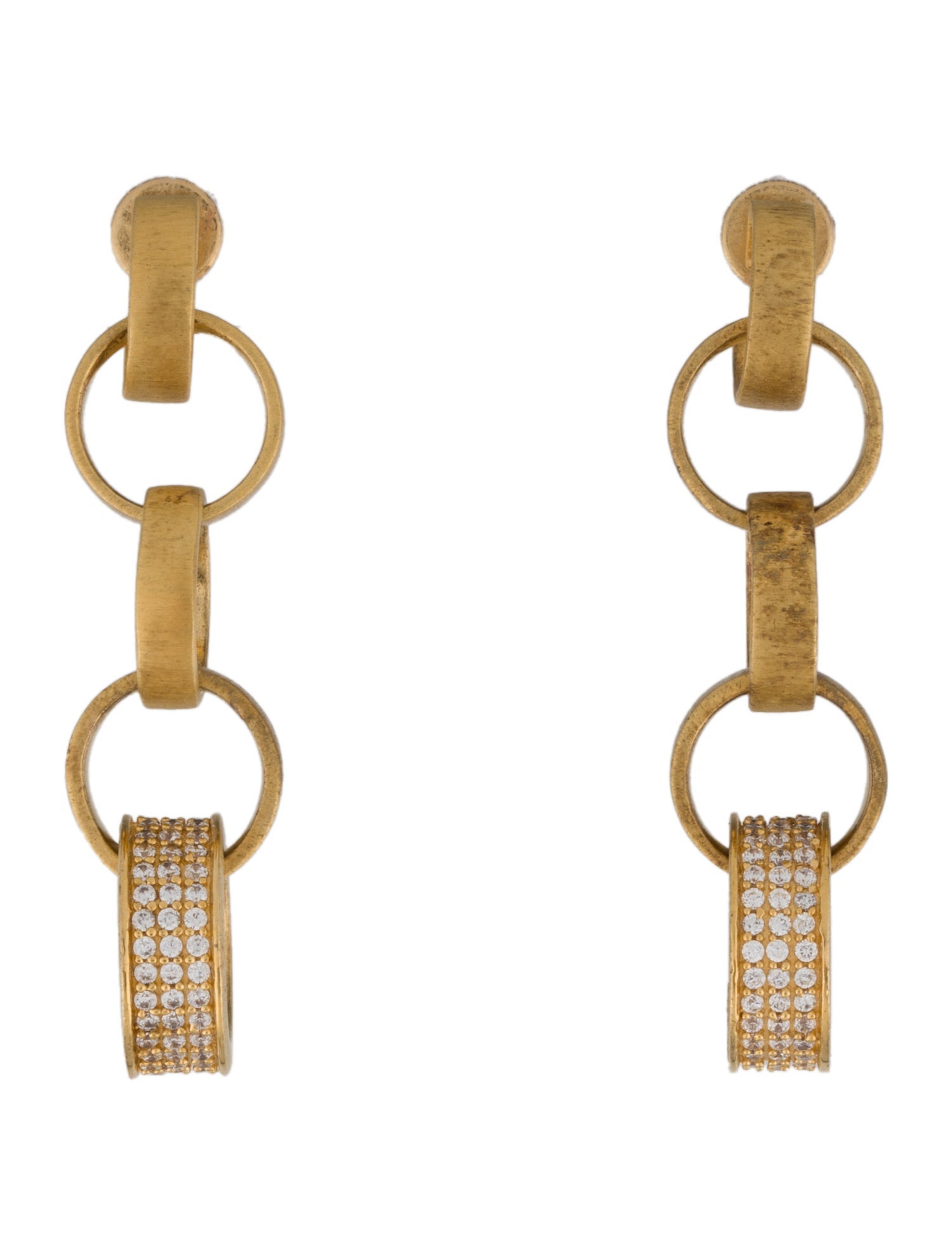 Dean Davidson Cubic Zirconia Petit Statement Chain Drop Earrings