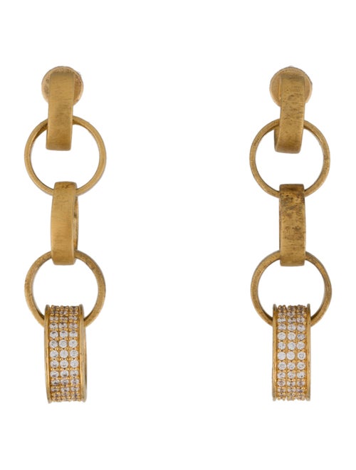 Dean Davidson Cubic Zirconia Petit Statement Chain Drop Earrings