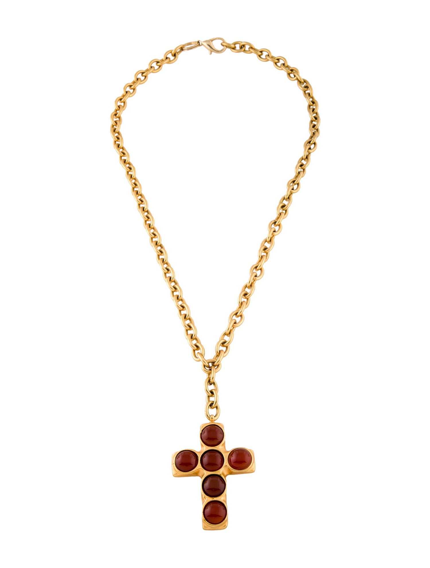 Robert Lee Morris Resin Cross Pendant Necklace