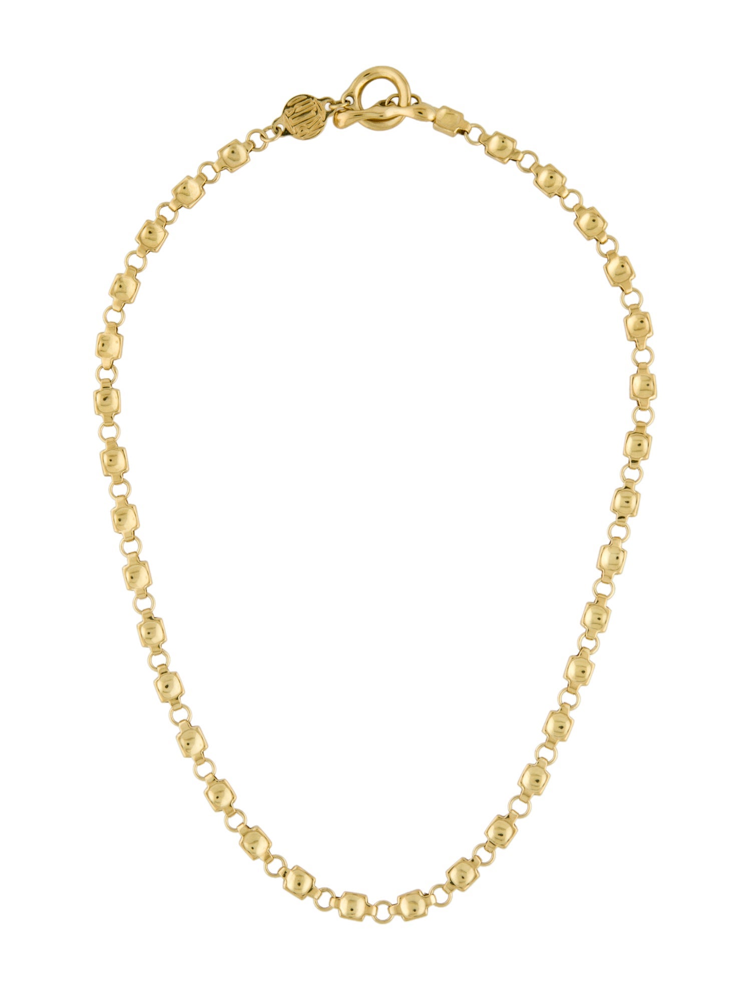 Robert Lee Morris Vintage 18K Small Chain Link Toggle Necklace