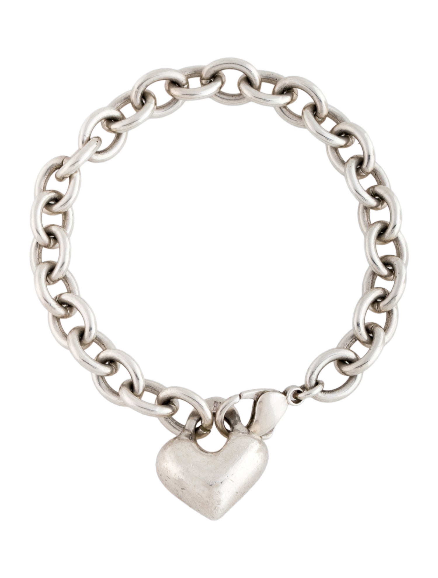 Robert Lee Morris Heart Charm Link Bracelet