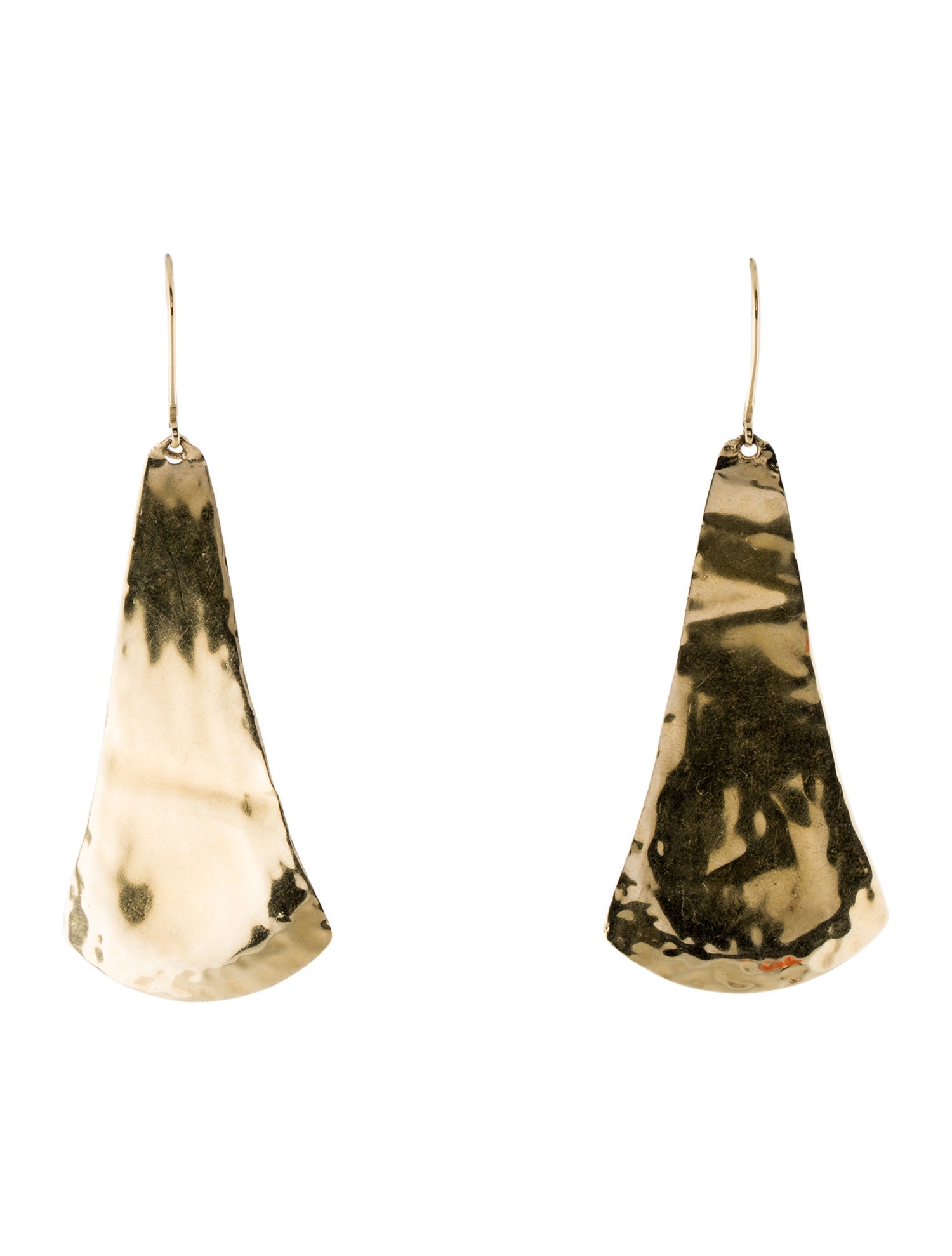 Robert Lee Morris 14K Hammered Drop Earrings