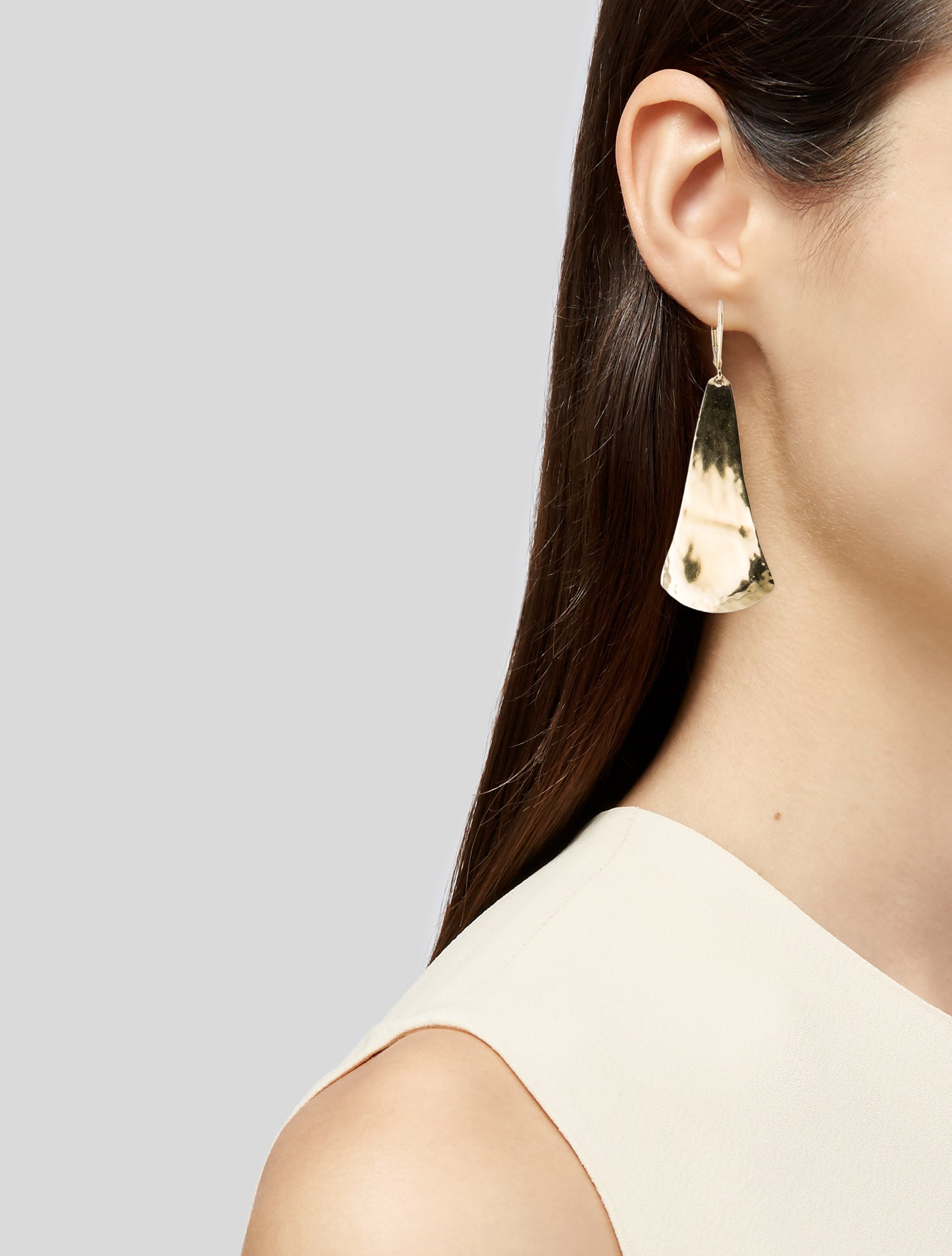 Robert Lee Morris 14K Hammered Drop Earrings