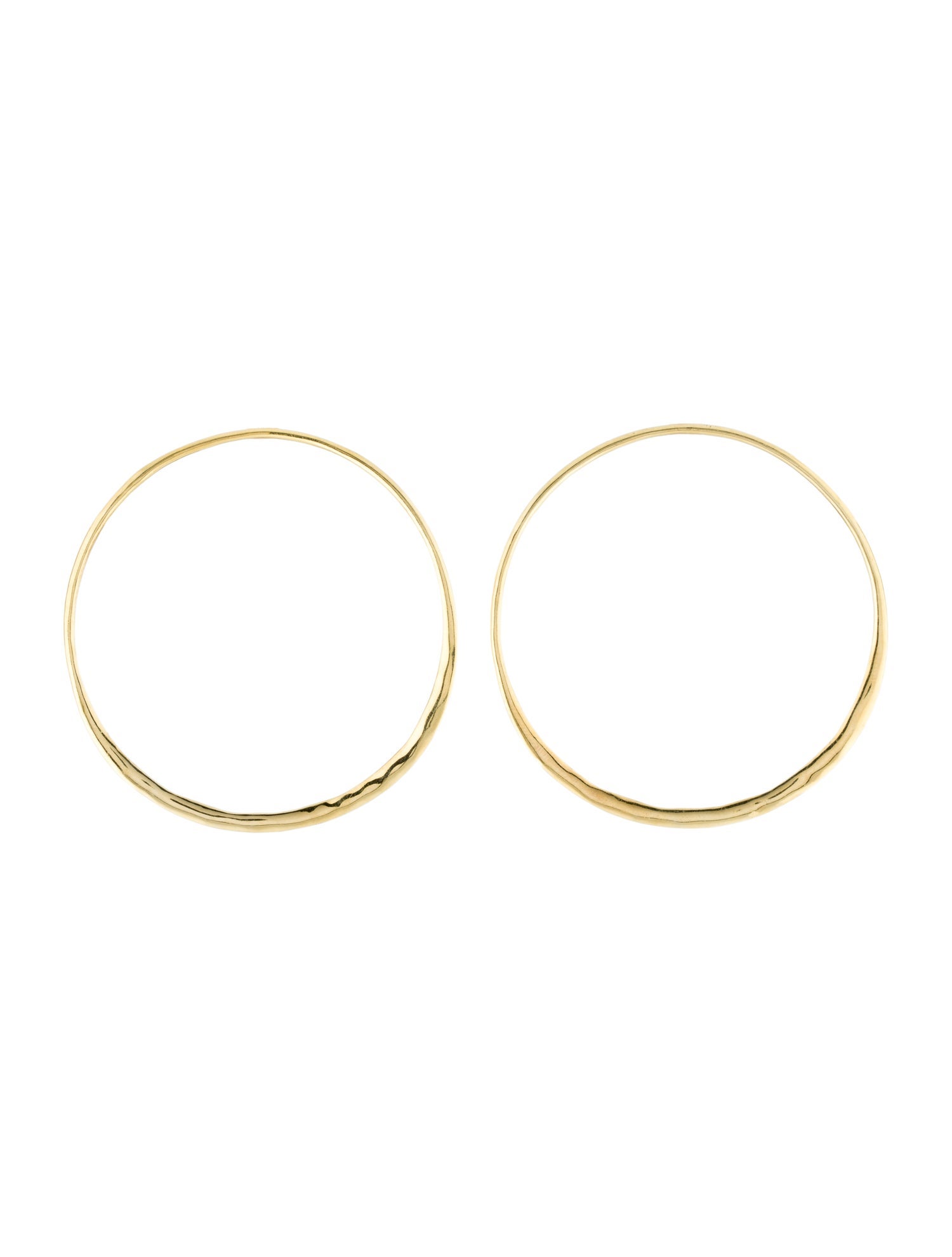 Robert Lee Morris 18K Hammered Circle Earrings