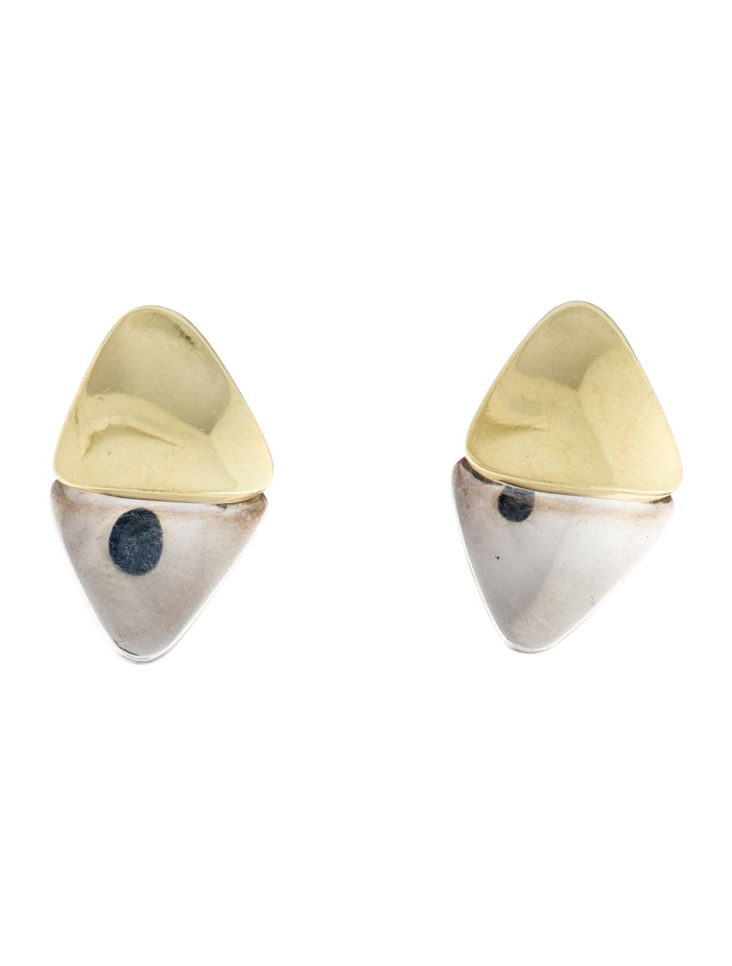 Robert Lee Morris Two-Tone Triangle Drop Earrings