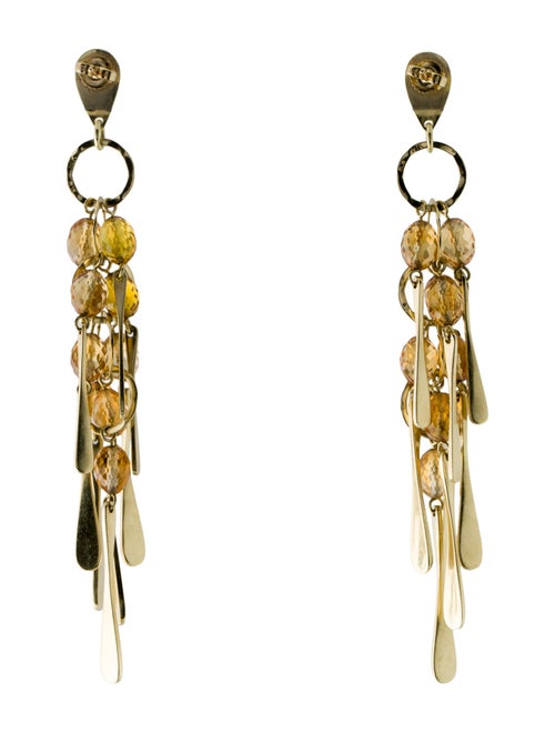 Robert Lee Morris 18K Citrine Chandelier Earrings