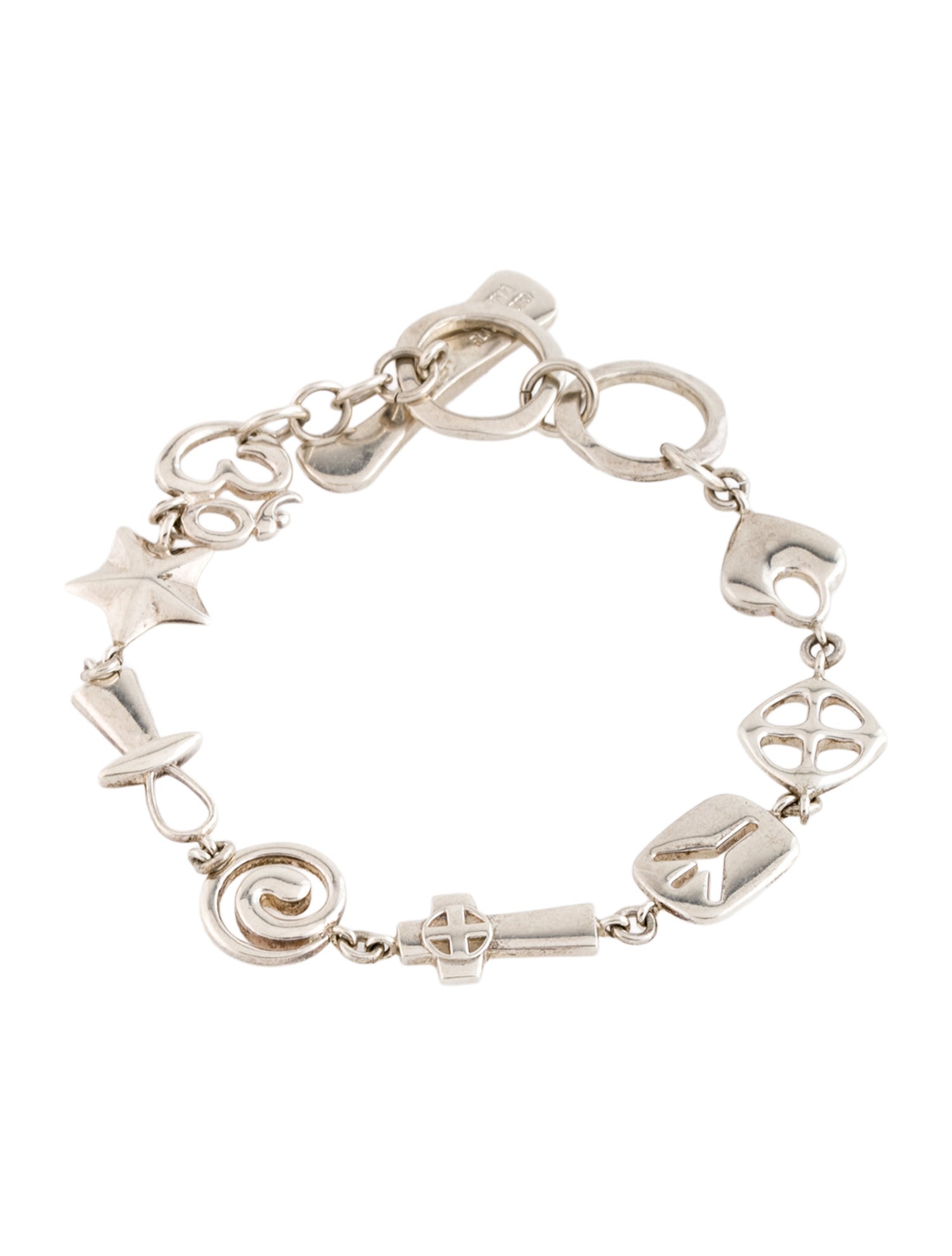 Robert Lee Morris Charm Link Toggle Bracelet