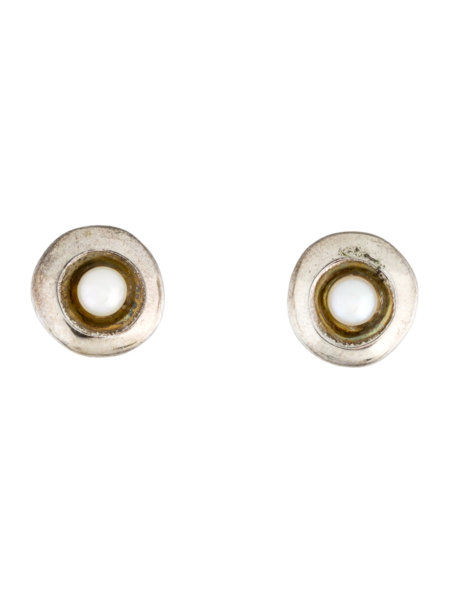 Robert Lee Morris Pearl Stud Earrings