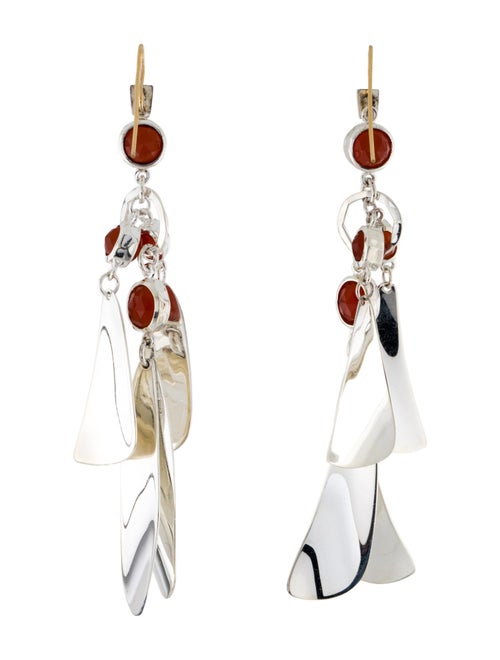 Robert Lee Morris Carnelian Flat Drop Earrings