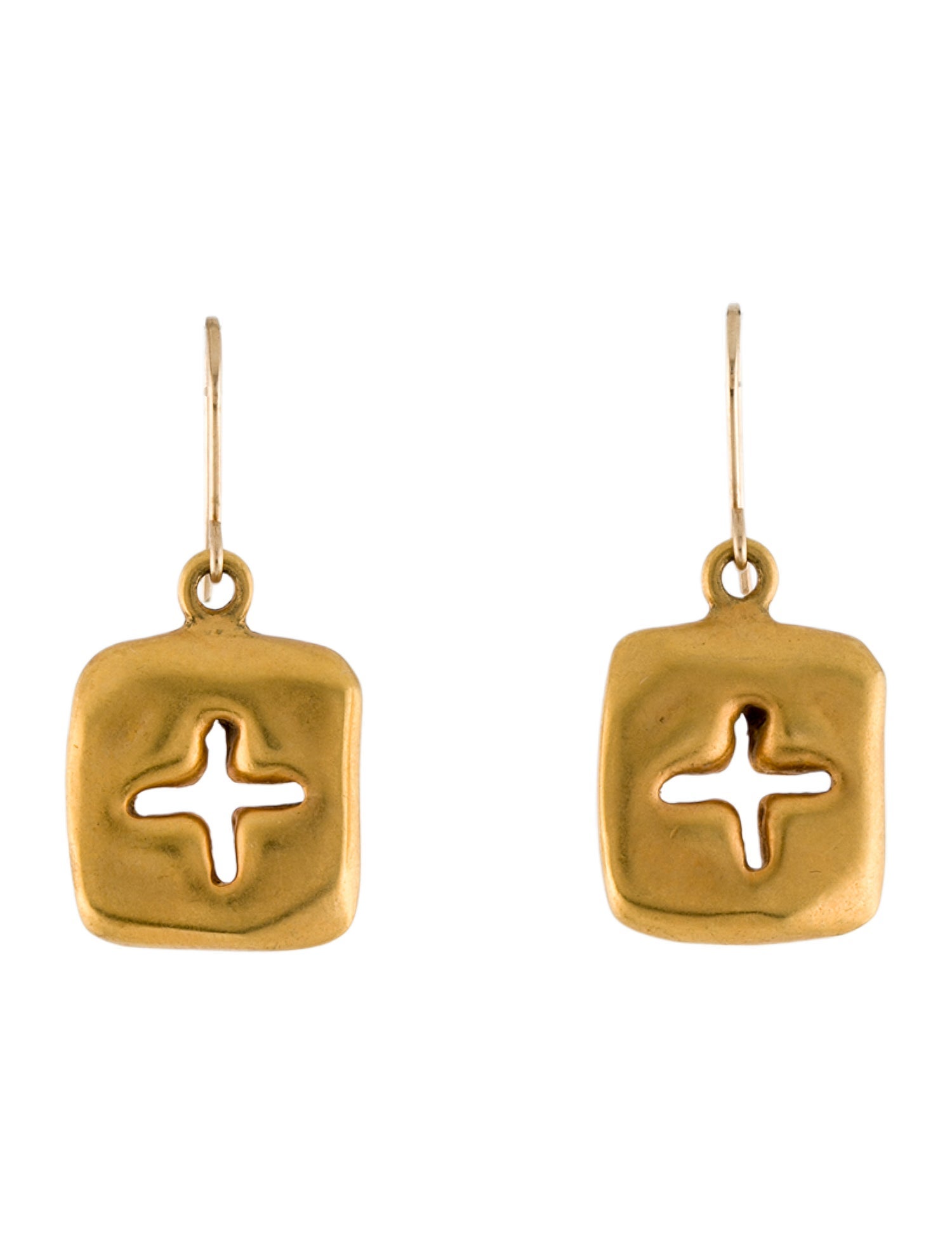 Robert Lee Morris Small Cross Drop Earrings
