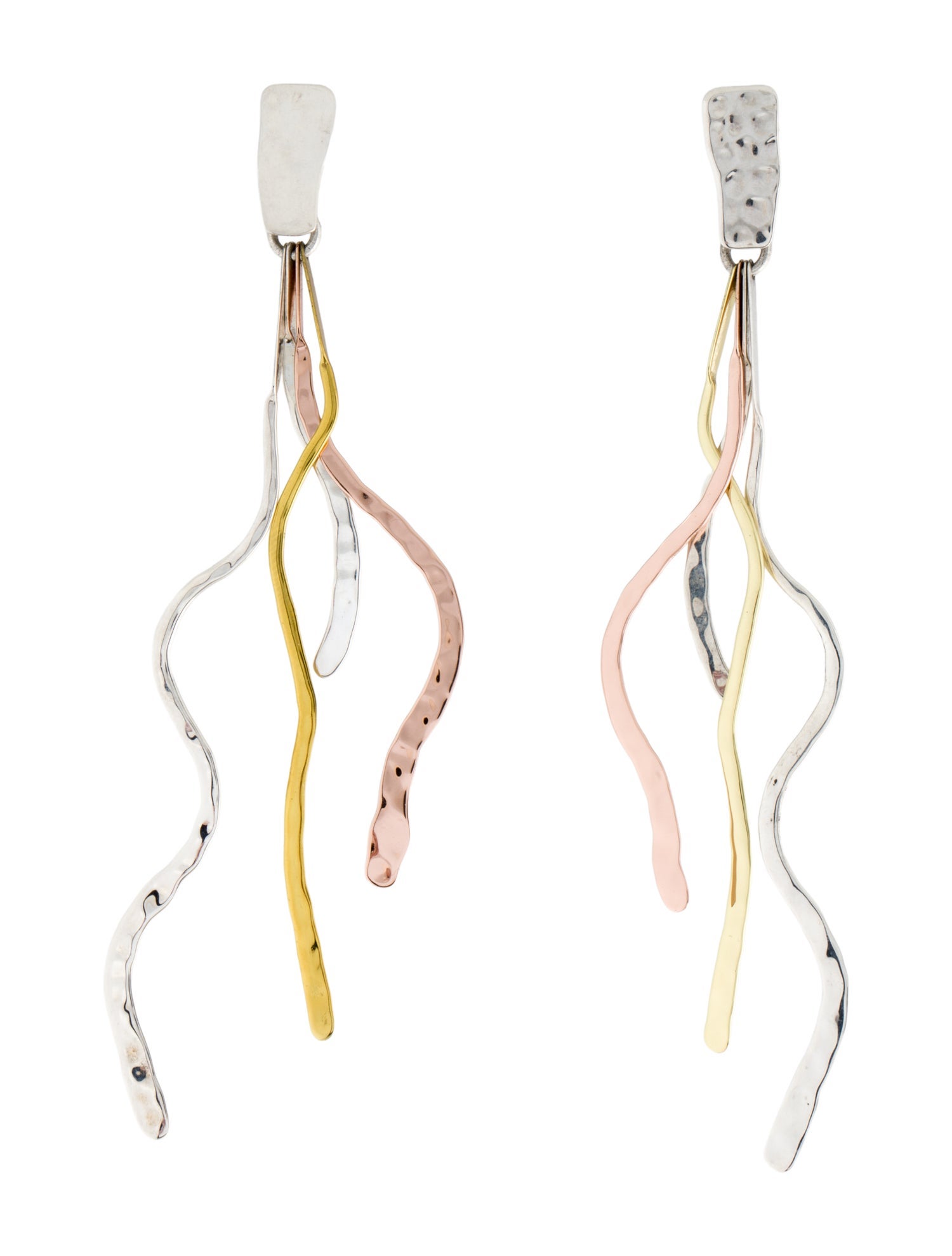 Robert Lee Morris Tri Color Sterling Earrings