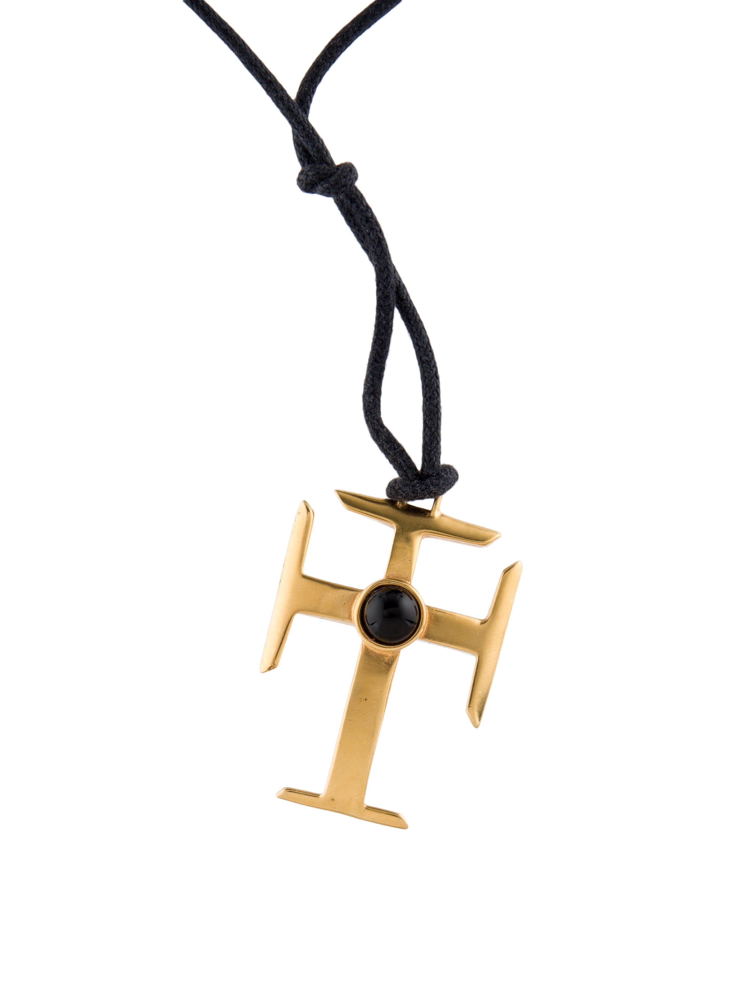 Robert Lee Morris Resin Cross Pendant Necklace
