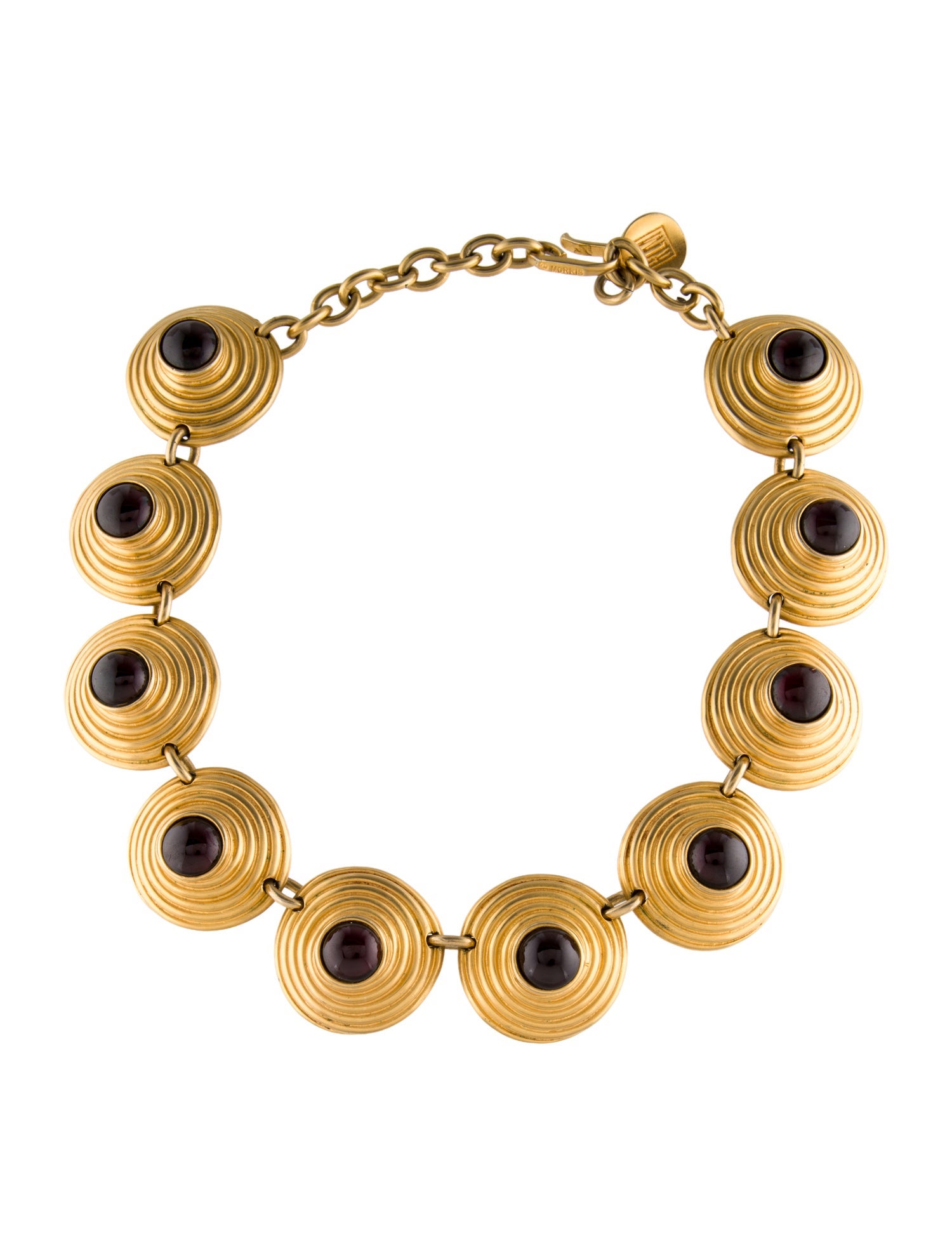 Robert Lee Morris Garnet's Spiral Collar Necklace