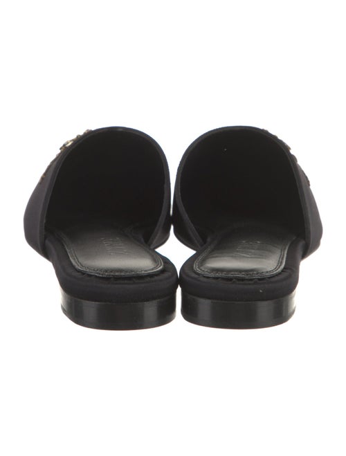 Zyne Satin Crystal Embellishments Mules
