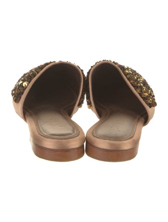 Zyne Satin Sequin Embellishments Mules