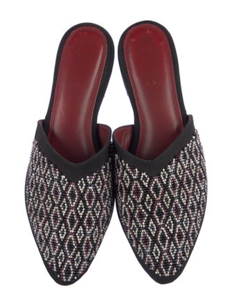 Zyne Canvas Printed Mules
