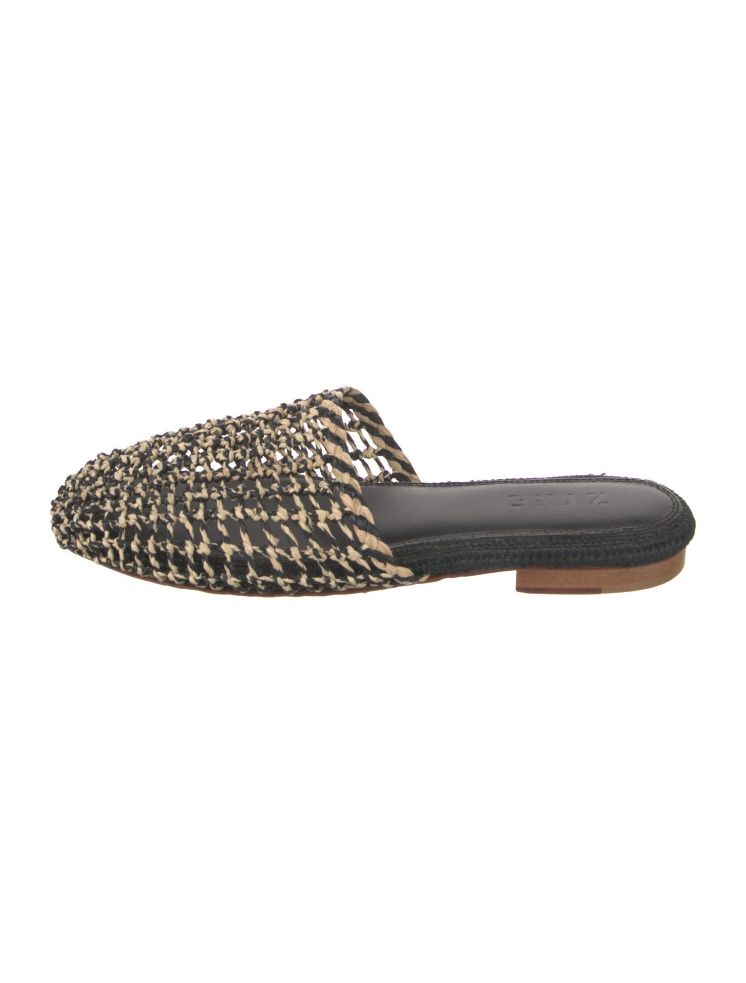 Zyne Raffia Printed Mules