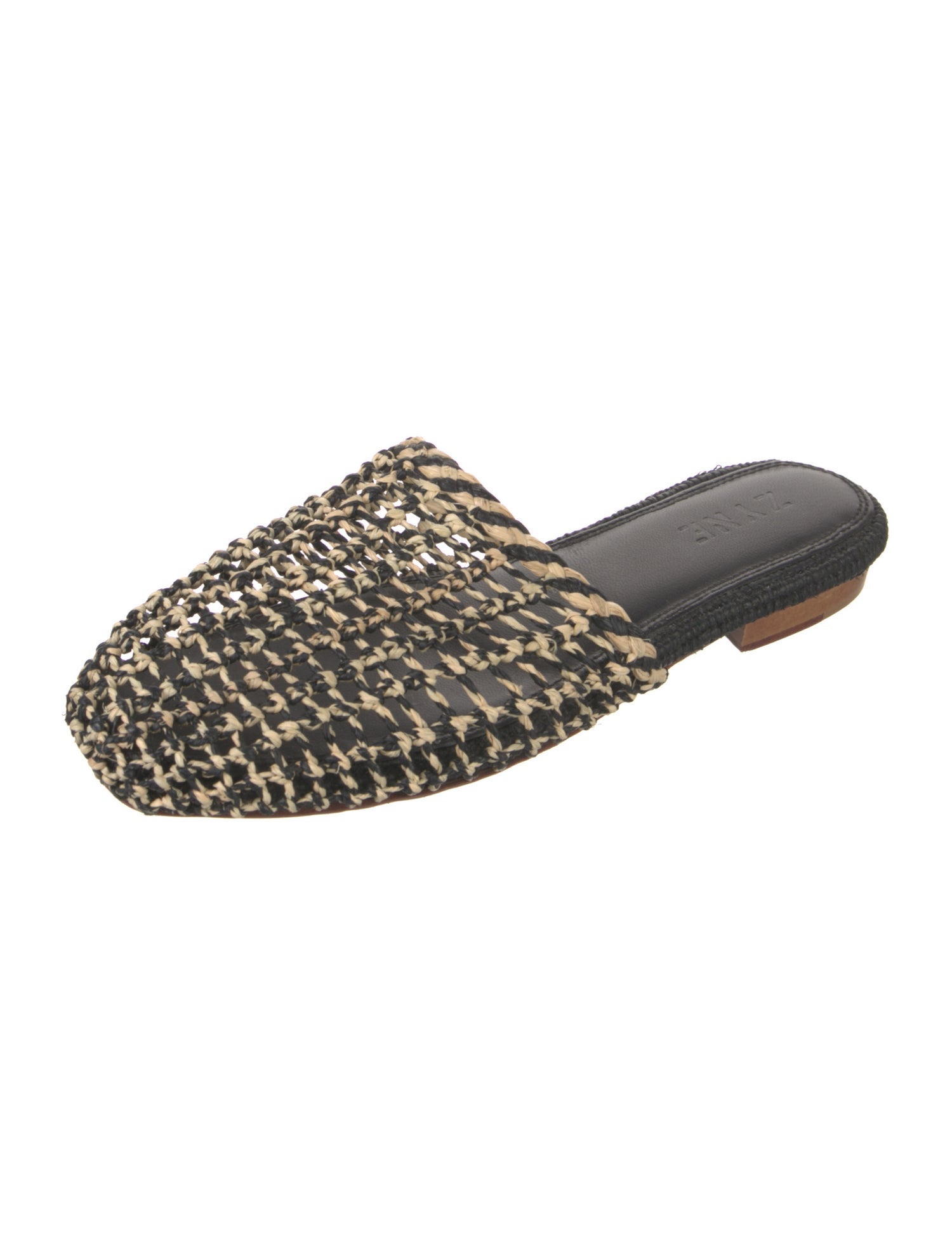 Zyne Raffia Printed Mules