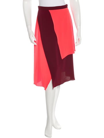 Tanya Taylor Silk Color-Block Skirt w/ Tags