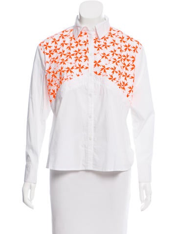 Tanya Taylor Tops Embroidered Ryan Top US 0 | XS