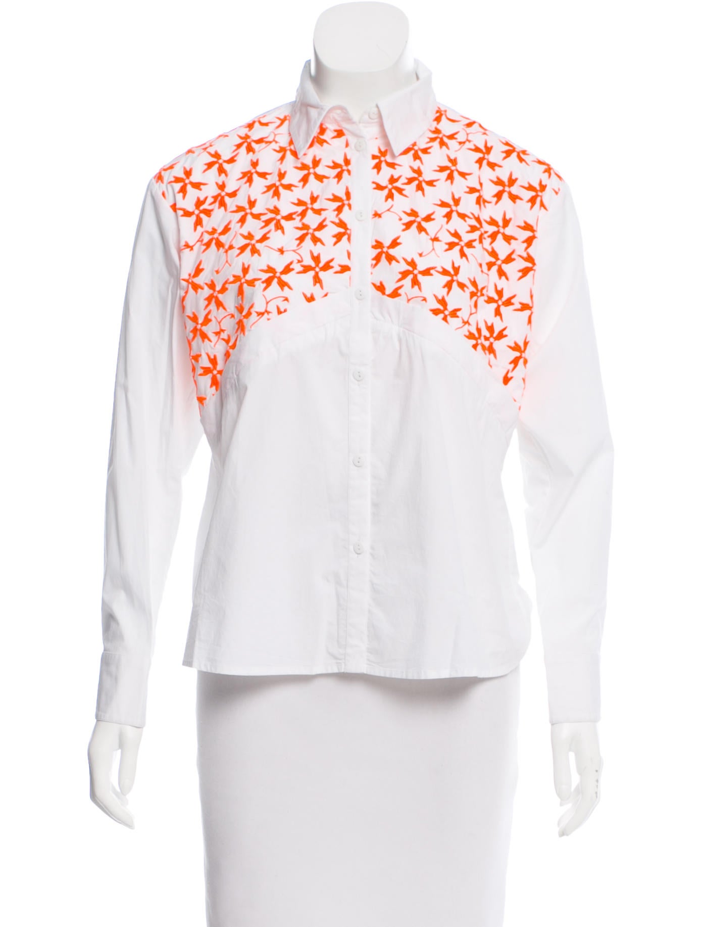 Tanya Taylor Embroidered Ryan Top