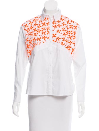 Tanya Taylor Embroidered Ryan Top
