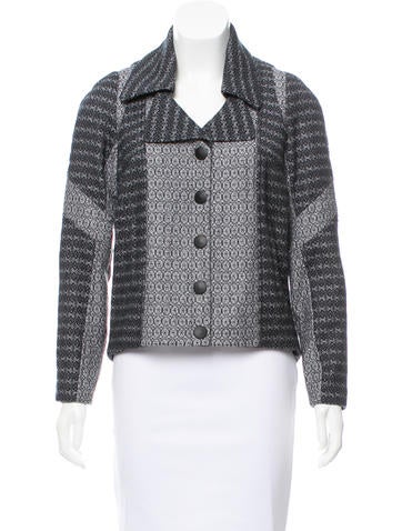 Tanya Taylor Jackets Printed Notch-Lapel Jacket XS