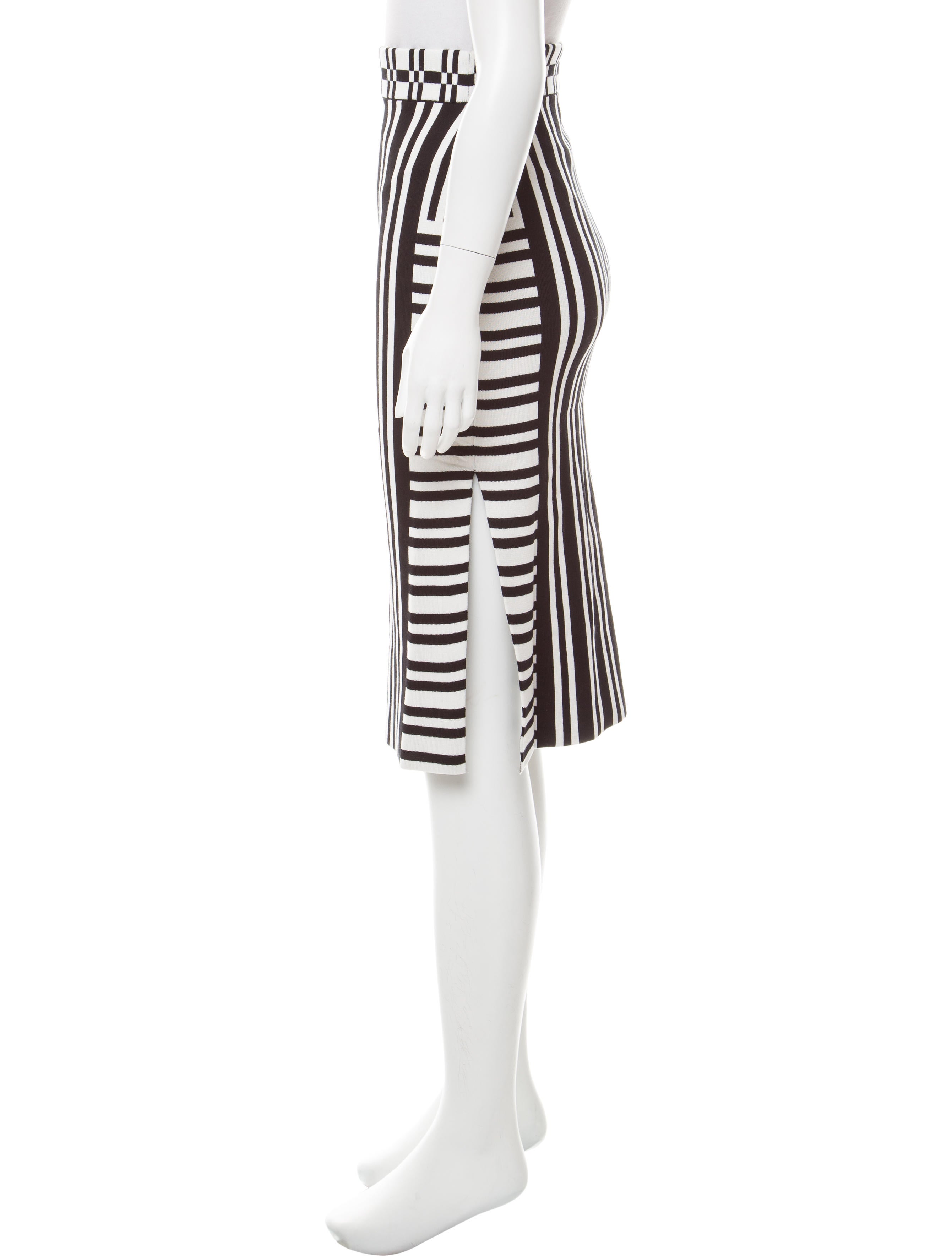 Tanya Taylor Striped Knit Skirt