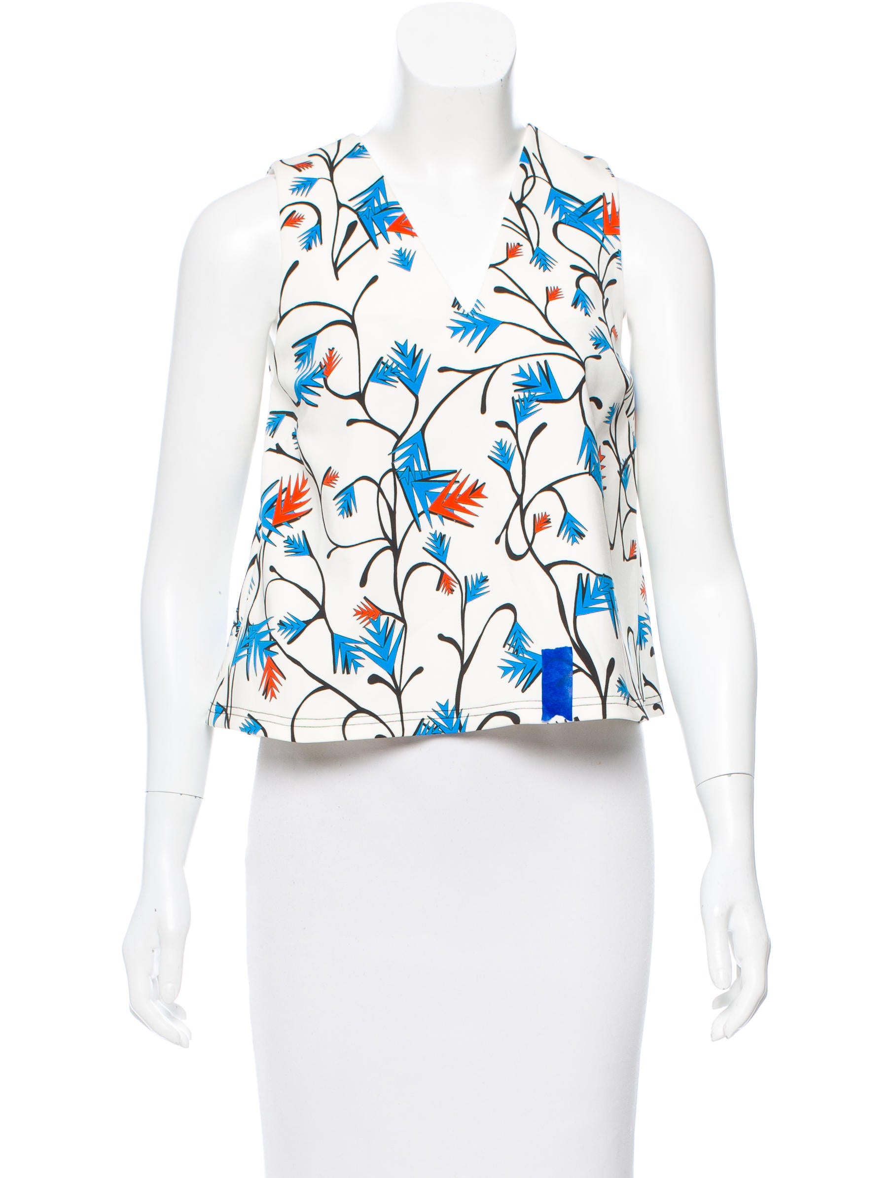 Tanya Taylor Sleeveless Henry Top