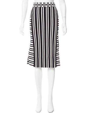 Tanya Taylor Skirts Striped Knit Skirt XS