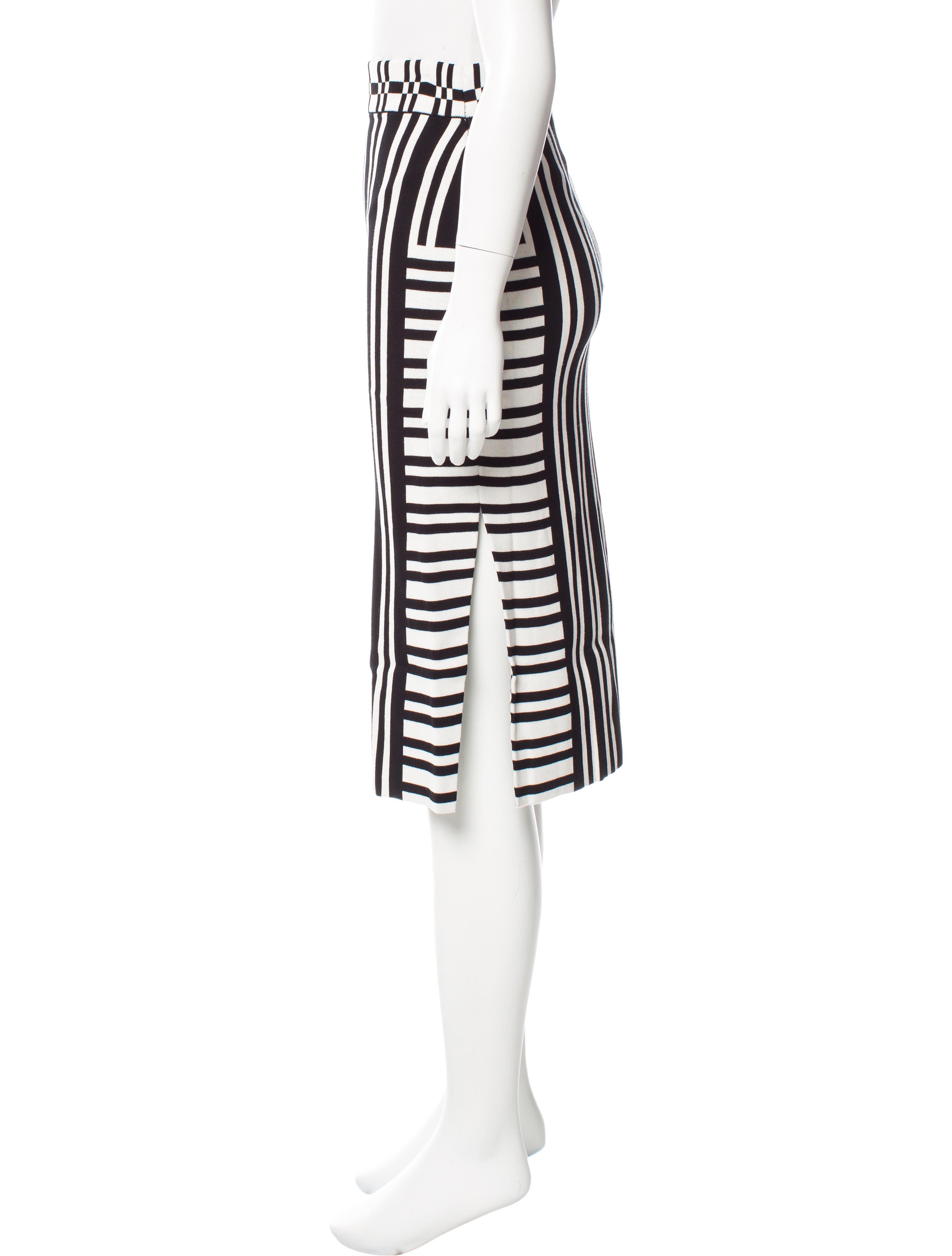 Tanya Taylor Striped Knit Skirt