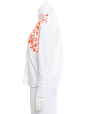 Tanya Taylor Embroidered Button-Up Top