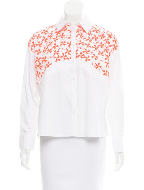 Tanya Taylor Embroidered Button-Up Top