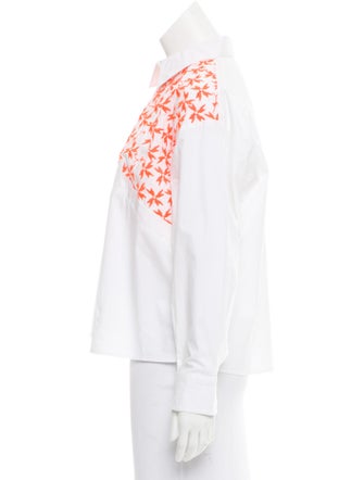 Tanya Taylor Embroidered Button-Up Top