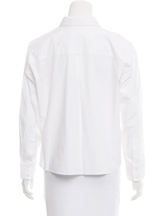 Tanya Taylor Embroidered Button-Up Top