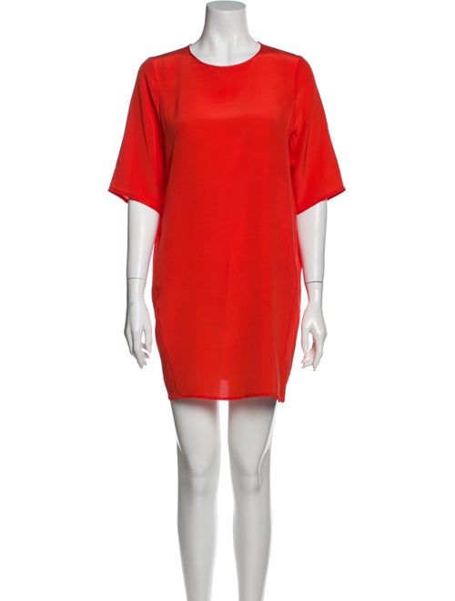 Tanya Taylor Silk Mini Dress Orange