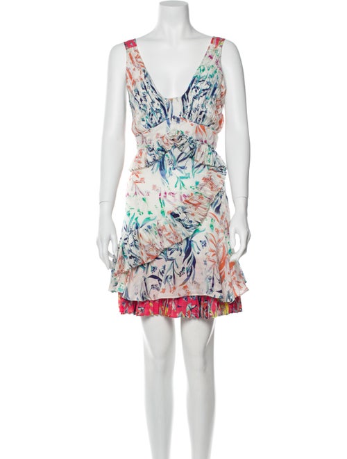 Tanya Taylor Silk Mini Dress White