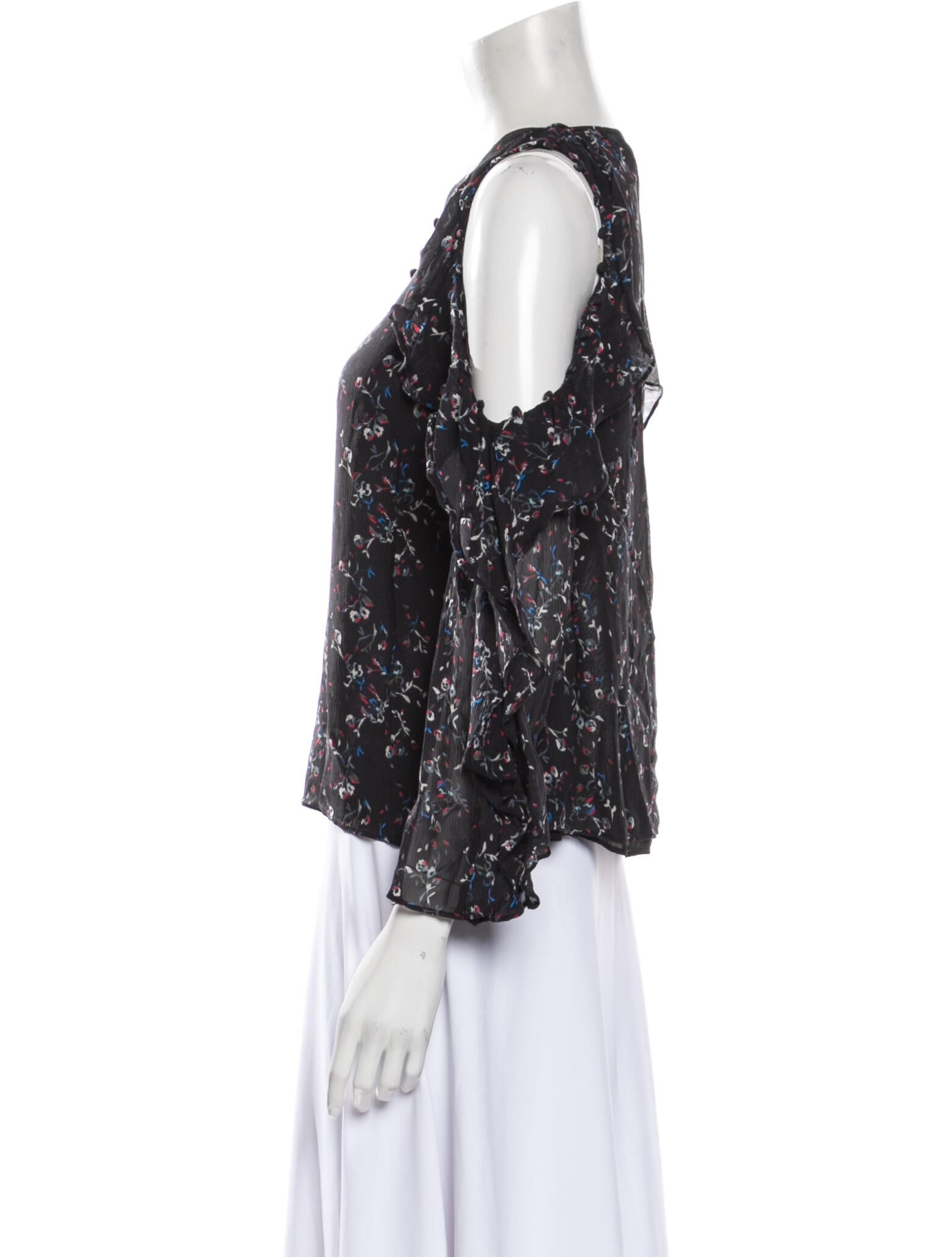 Tanya Taylor Silk Floral Print Blouse