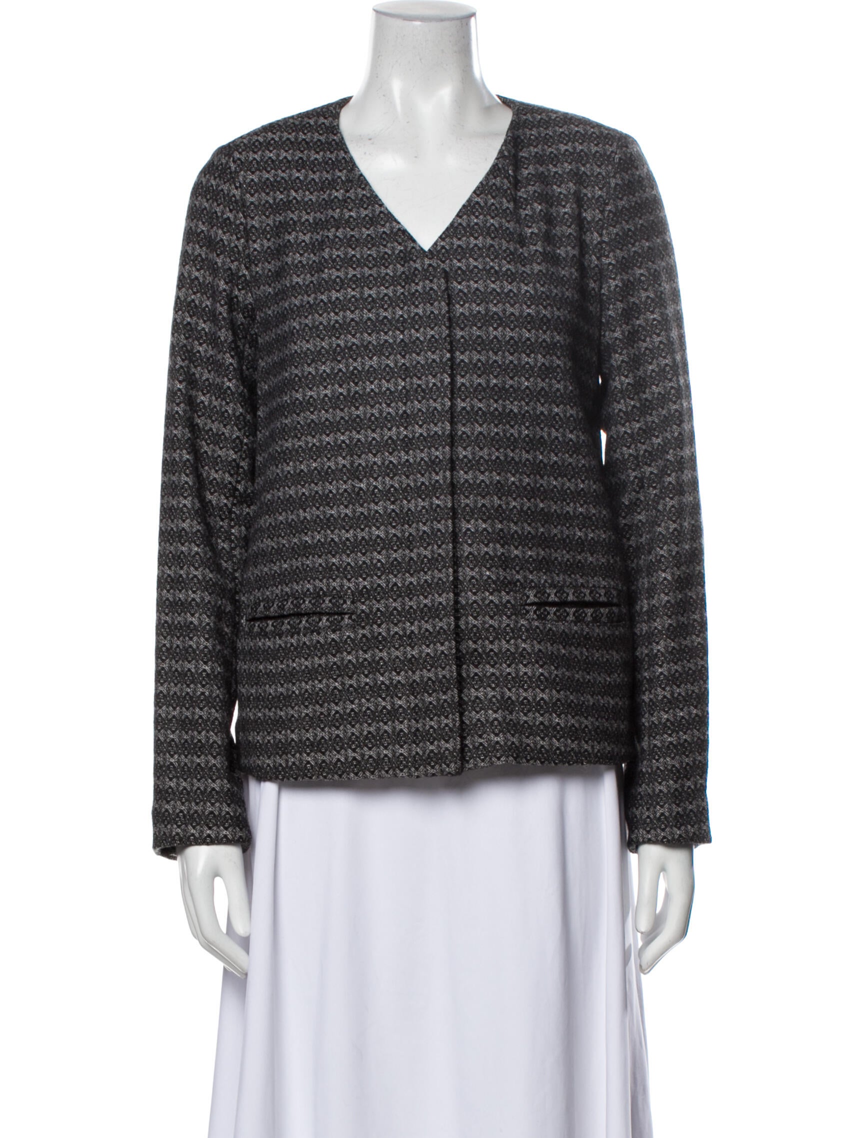 Tanya Taylor Virgin Wool Tweed Pattern Evening Jacket