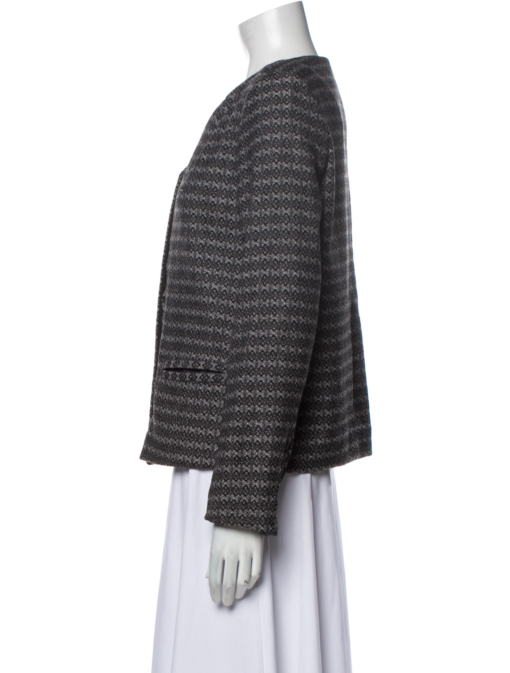 Tanya Taylor Virgin Wool Tweed Pattern Evening Jacket