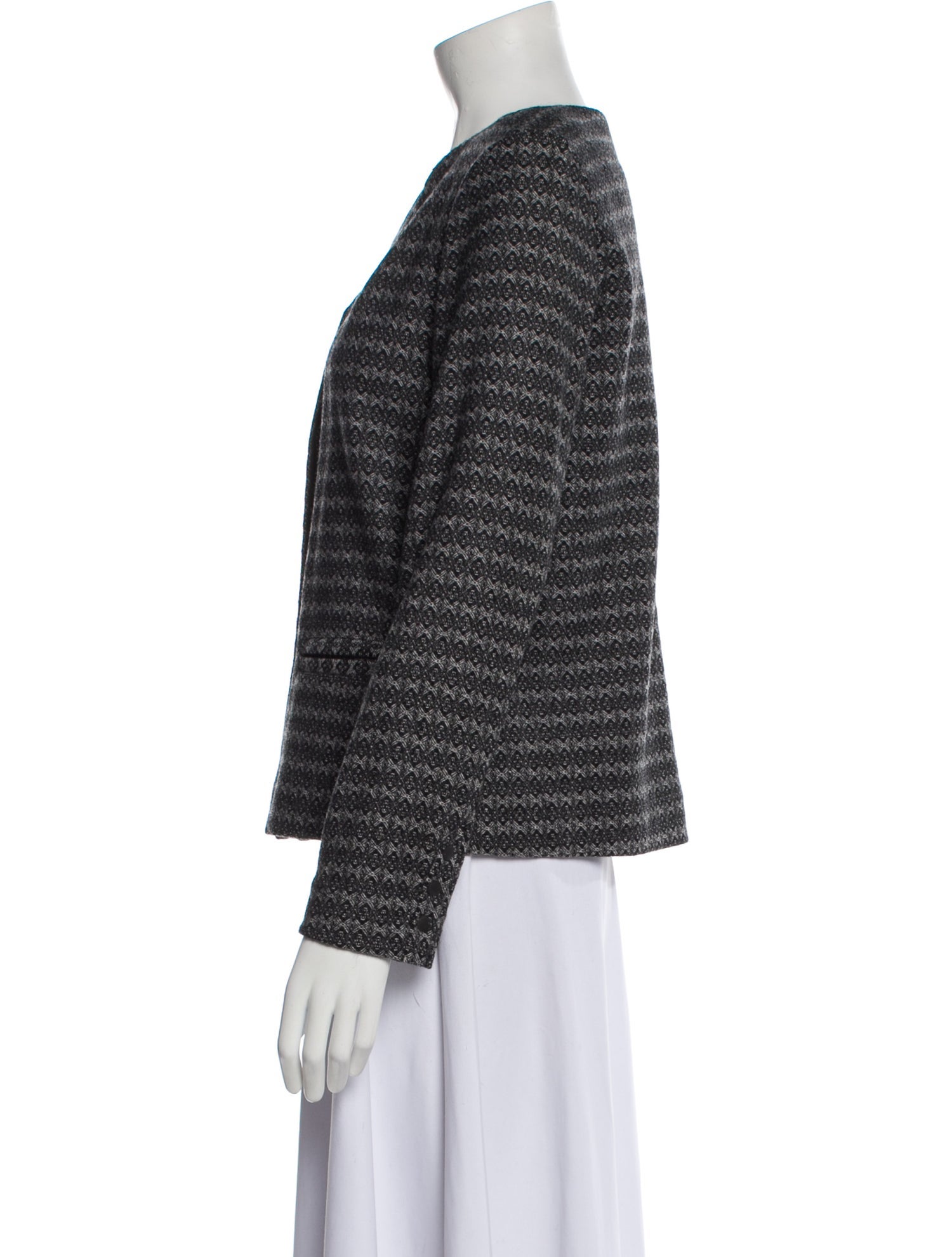 Tanya Taylor Virgin Wool Tweed Pattern Evening Jacket