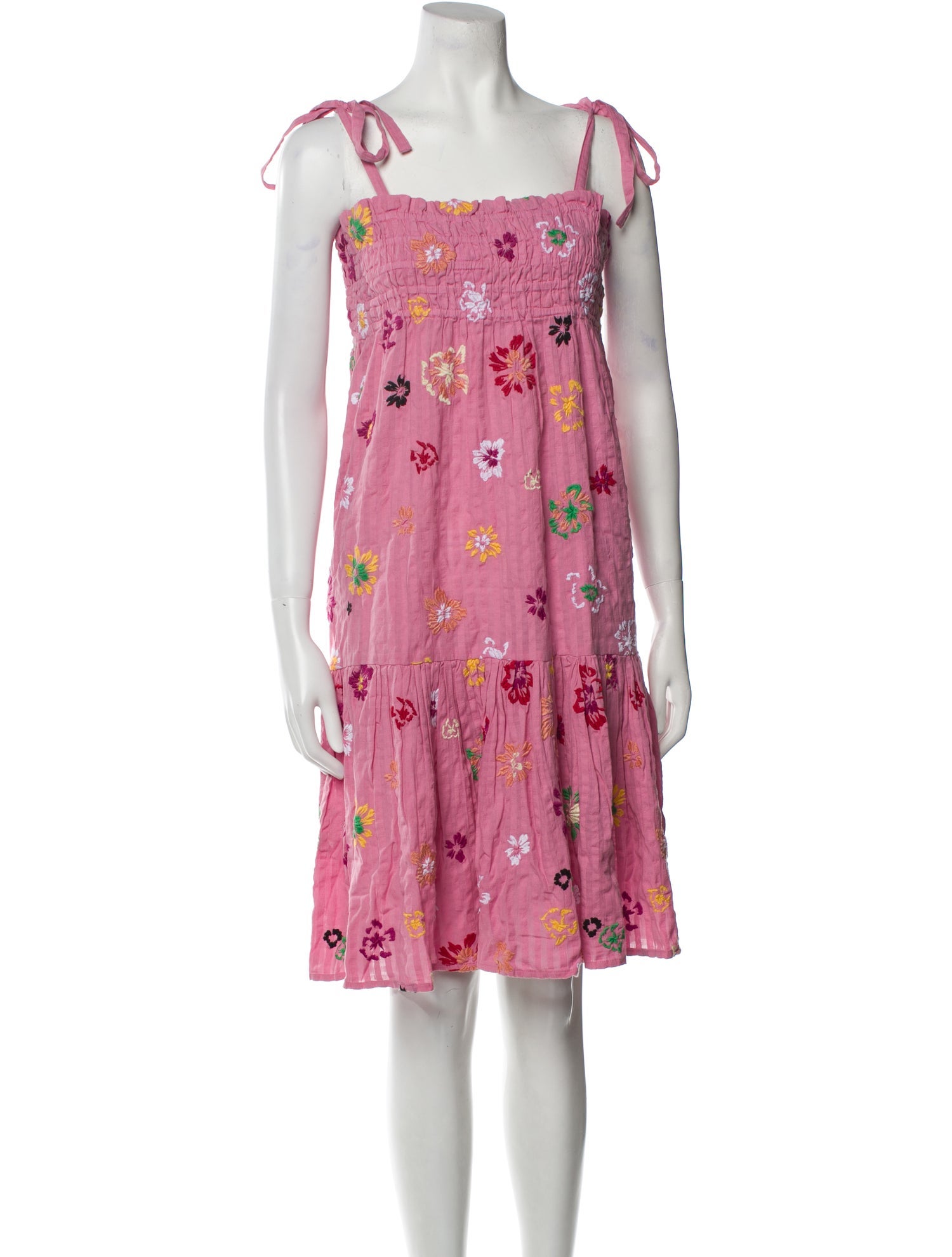 Tanya Taylor Floral Print Knee-Length Dress