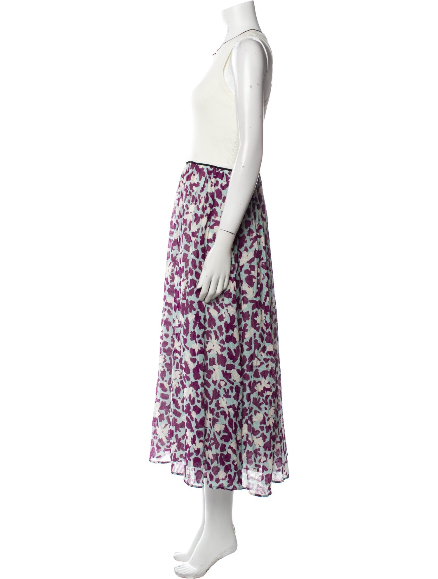 Tanya Taylor Floral Print Long Dress