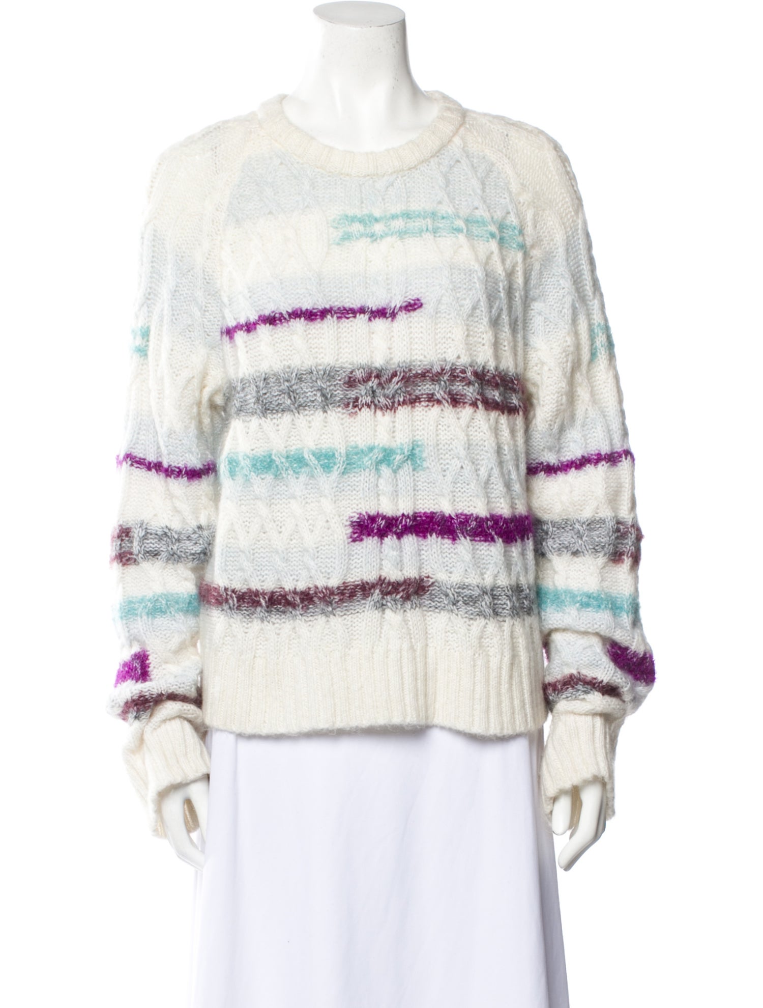Tanya Taylor Striped Crew Neck Sweater