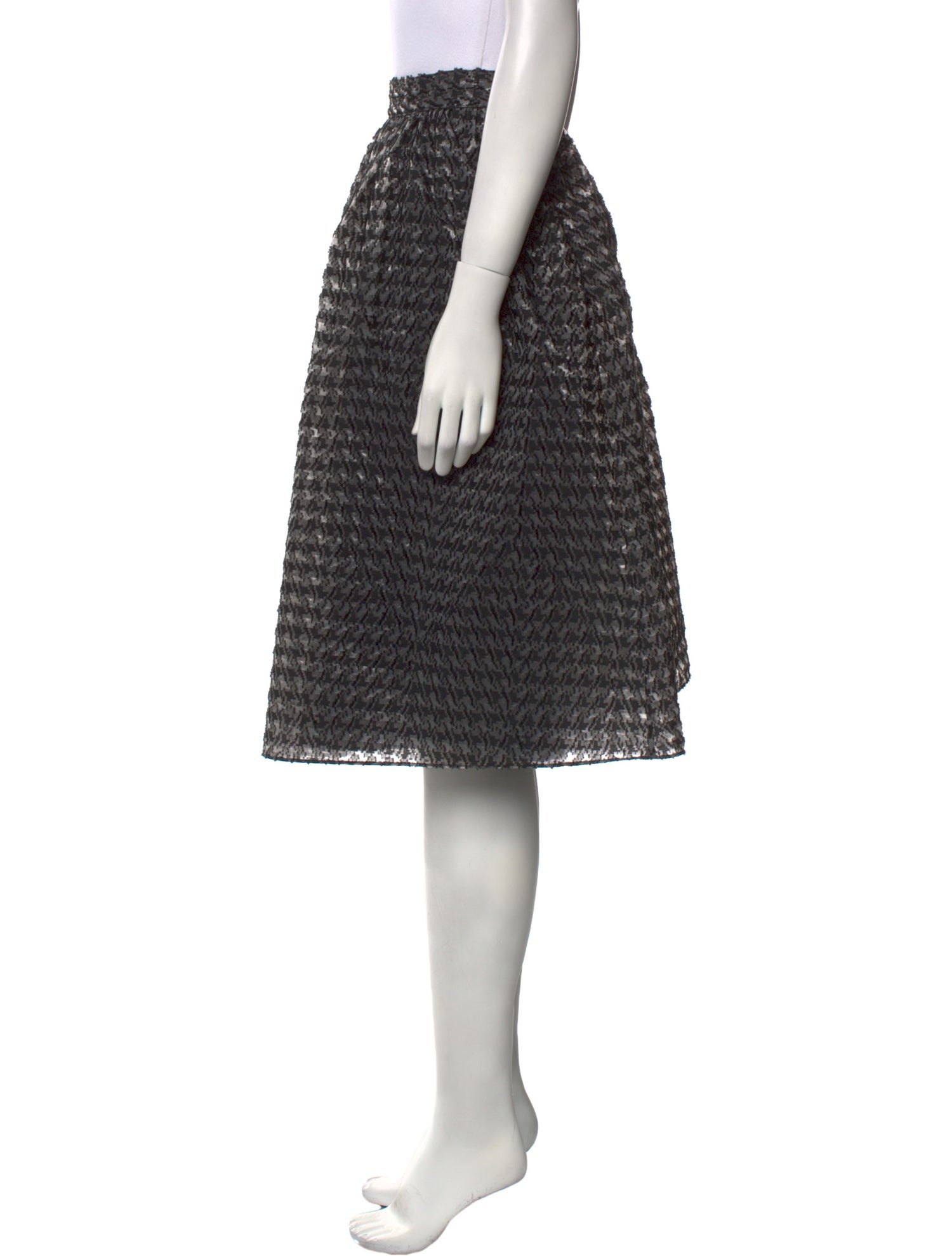 Tanya Taylor Houndstooth Print Knee-Length Skirt w/ Tags