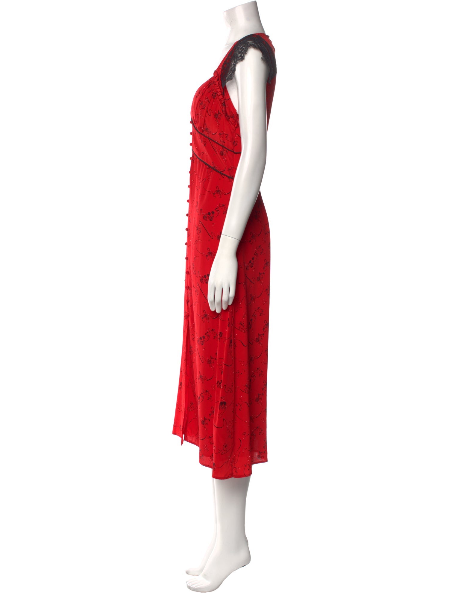 Tanya Taylor Silk Midi Length Dress